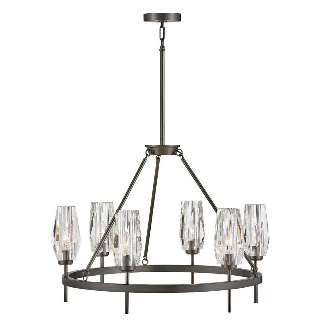 Chandelier Ana - Medium Single Tier-Hinkley Lighting-HINKLEY-38255BX-ChandeliersBlack-1-France and Son