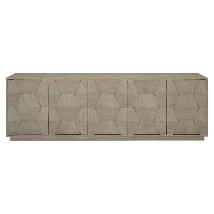 Linea Entertainment Credenza-Bernhardt-BHDT-384870G-Media Storage / TV StandsRustic Finish-2-France and Son