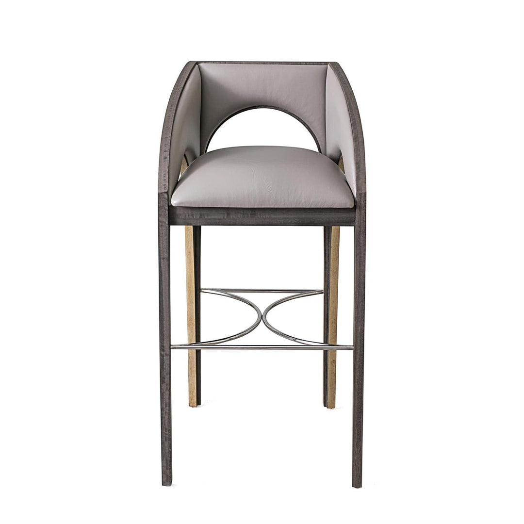 Arches Bar Stool - Grey Leather-Global Views-GVSA-DJ2.20001-Bar Stools-2-France and Son