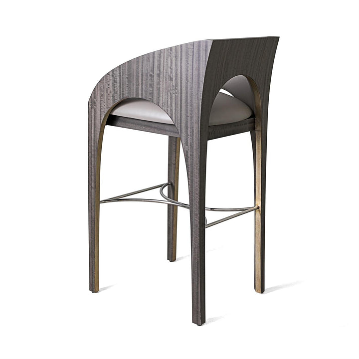 Arches Bar Stool - Grey Leather-Global Views-GVSA-DJ2.20001-Bar Stools-3-France and Son