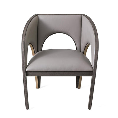 Arches Dining Chair - Grey Leather-Global Views-GVSA-DJ2.20003-Dining Chairs-3-France and Son