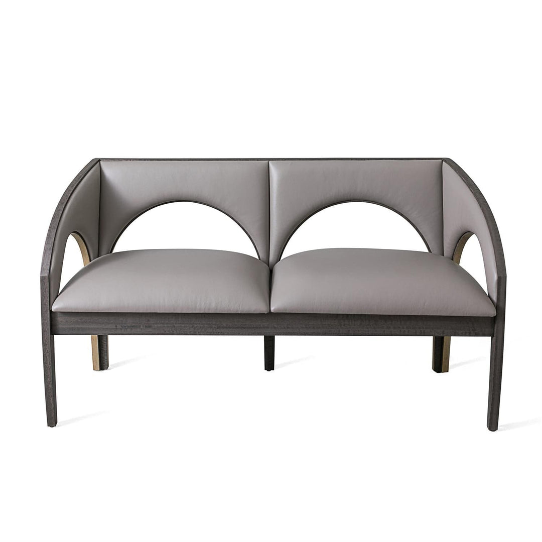 Arches Bench - Grey Leather-Global Views-GVSA-DJ2.20000-Benches-3-France and Son