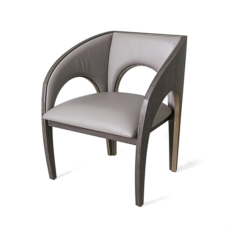 Arches Dining Chair - Grey Leather-Global Views-GVSA-DJ2.20003-Dining Chairs-1-France and Son