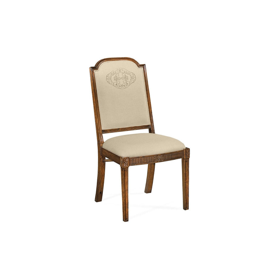 Windsor Side Chair with Gold Embroidery-Jonathan Charles-JCHARLES-493395-Dining Chairs-1-France and Son