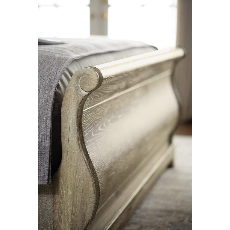 Rustic Patina Sleigh Bed King-Bernhardt-BHDT-387FR33-BedsFootboard/Side Rails-7-France and Son