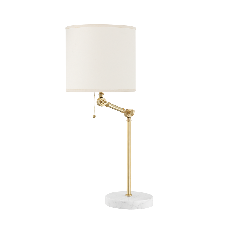 Essex 1 Light Table Lamp-Hudson Valley-HVL-MDSL150-AGB-Table LampsAged Brass-1-France and Son