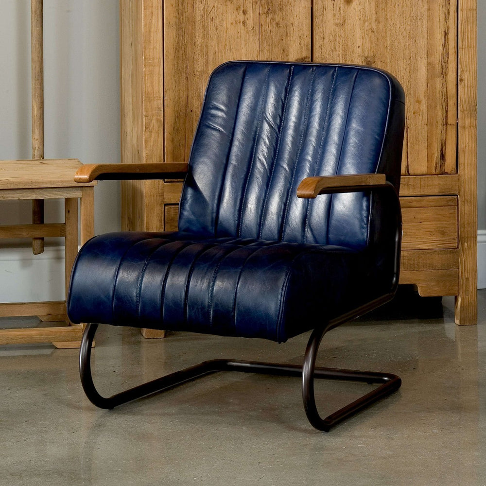 Bel-Air Arm Chair, Blue-SARREID-SARREID-29515-Lounge Chairs-2-France and Son