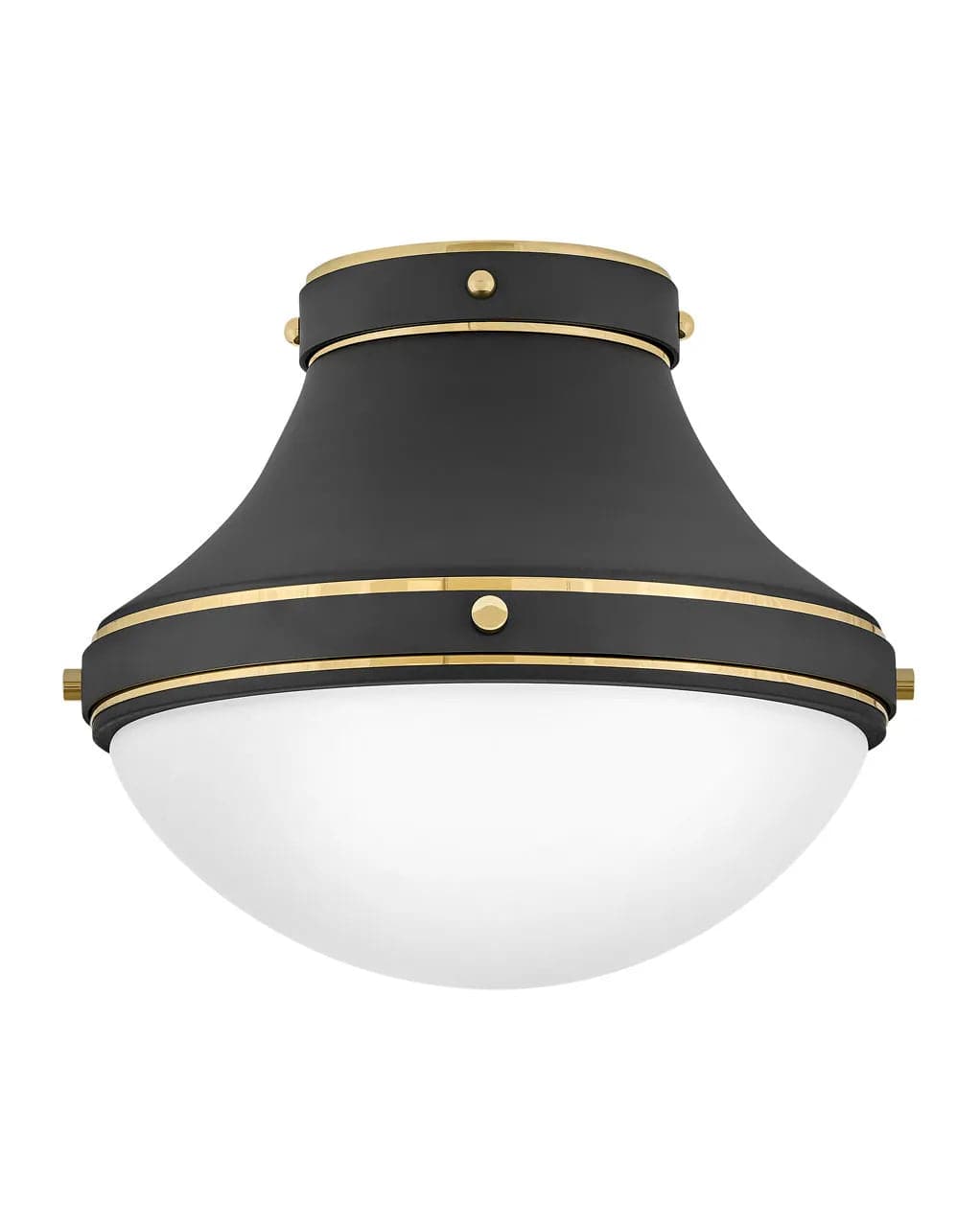 Foyer Oliver - Small Flush Mount-Hinkley Lighting-HINKLEY-39051DMG-Flush MountsDark Matte Grey with Bright Brass accents-4-France and Son