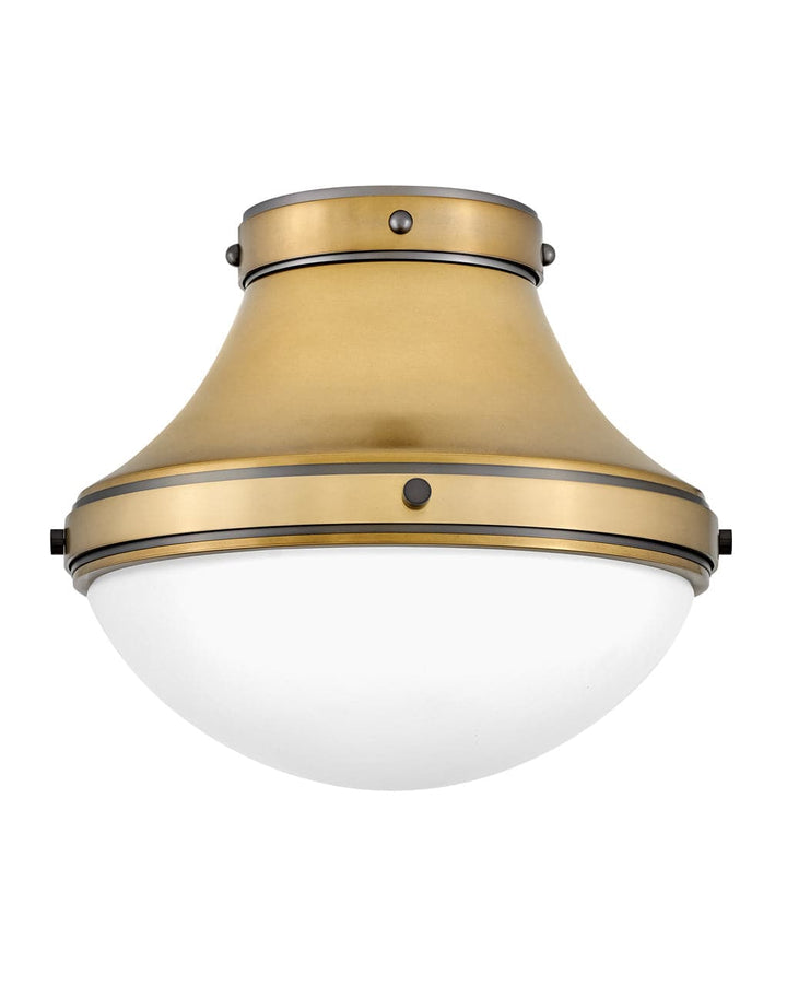 Foyer Oliver - Small Flush Mount-Hinkley Lighting-HINKLEY-39051HB-Flush MountsHeritage Brass / Black Oxide-2-France and Son