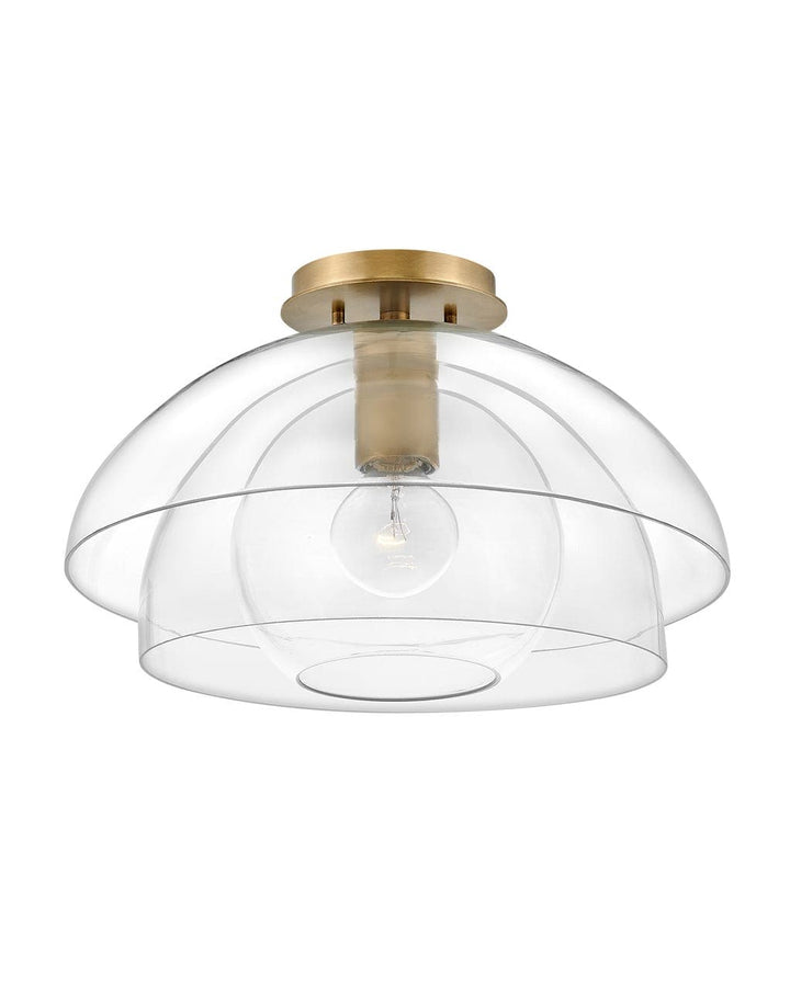 Foyer Lotus - Medium Convertible Semi-Flush Mount-Hinkley Lighting-HINKLEY-39061HBR-Flush MountsBrass-3-France and Son