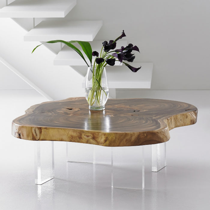 Floating Coffee Table with Acrylic Legs-Phillips Collection-PHIL-TH69602-Coffee Tables-2-France and Son