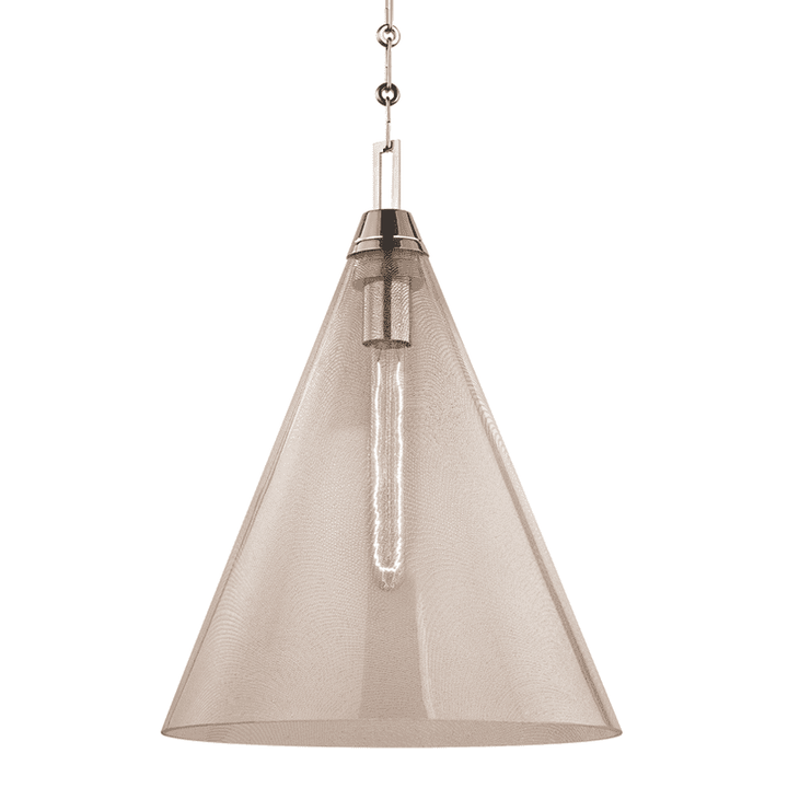 Newbury 1 Light Pendant Aged Brass-Hudson Valley-HVL-6014-PN-PendantsPolished Nickel-2-France and Son