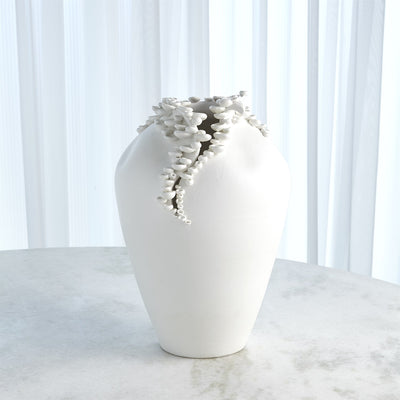 Cascading Reef Vases Tall-Global Views-GVSA-7.30142-VasesWhite-2-France and Son