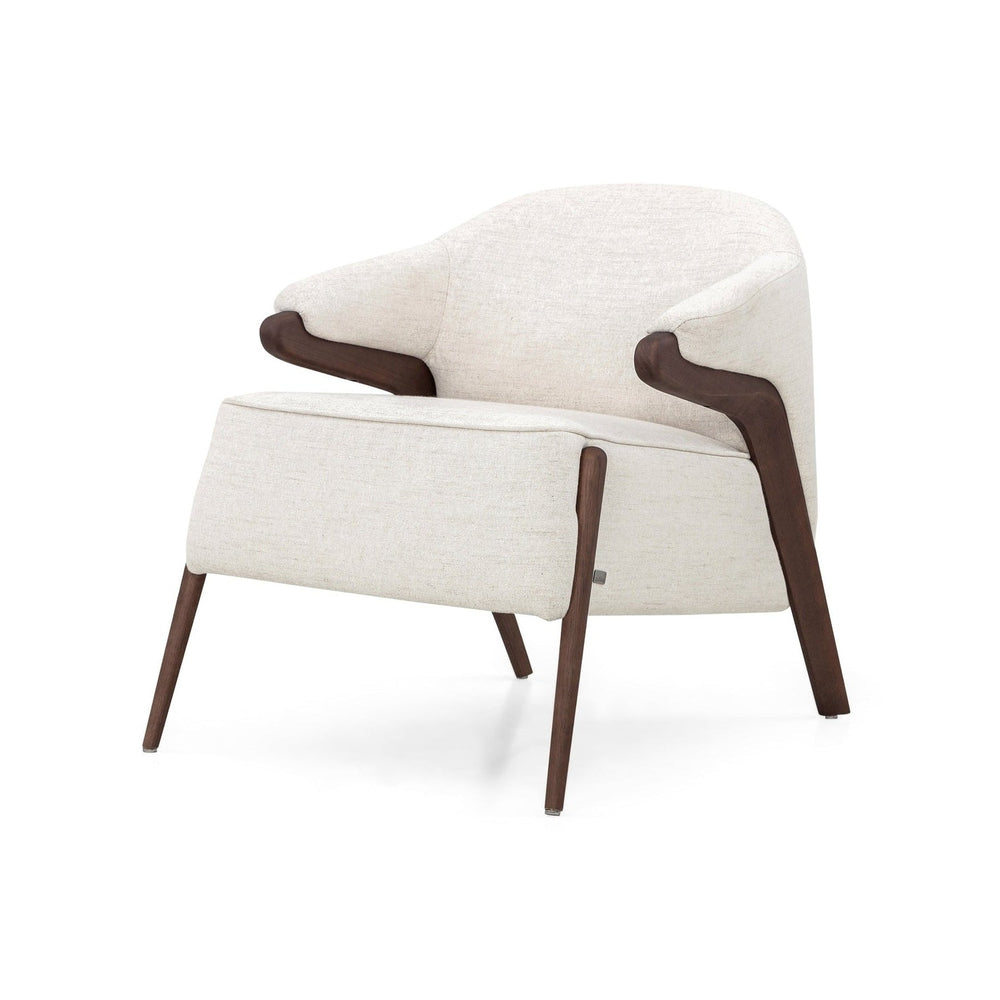 Uultis Osa Solid Wood Armchair-Uultis-UULTIS-50123965-Lounge ChairsWalnut / Ivory-7-France and Son