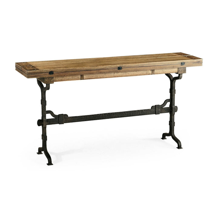 Casual Hunt Table-Jonathan Charles-JCHARLES-491194-63L-CFW-Dining TablesCountry Walnut-18-France and Son