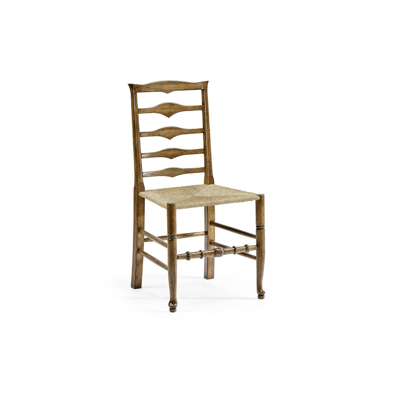 Triangular Ladderback Side Chair-Jonathan Charles-JCHARLES-492300-SC-WAL-Dining Chairswalnut-1-France and Son