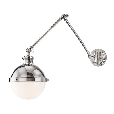 Latham Wall Sconce-Hudson Valley-HVL-4011-PN-Wall LightingPolished Nickel-2-France and Son