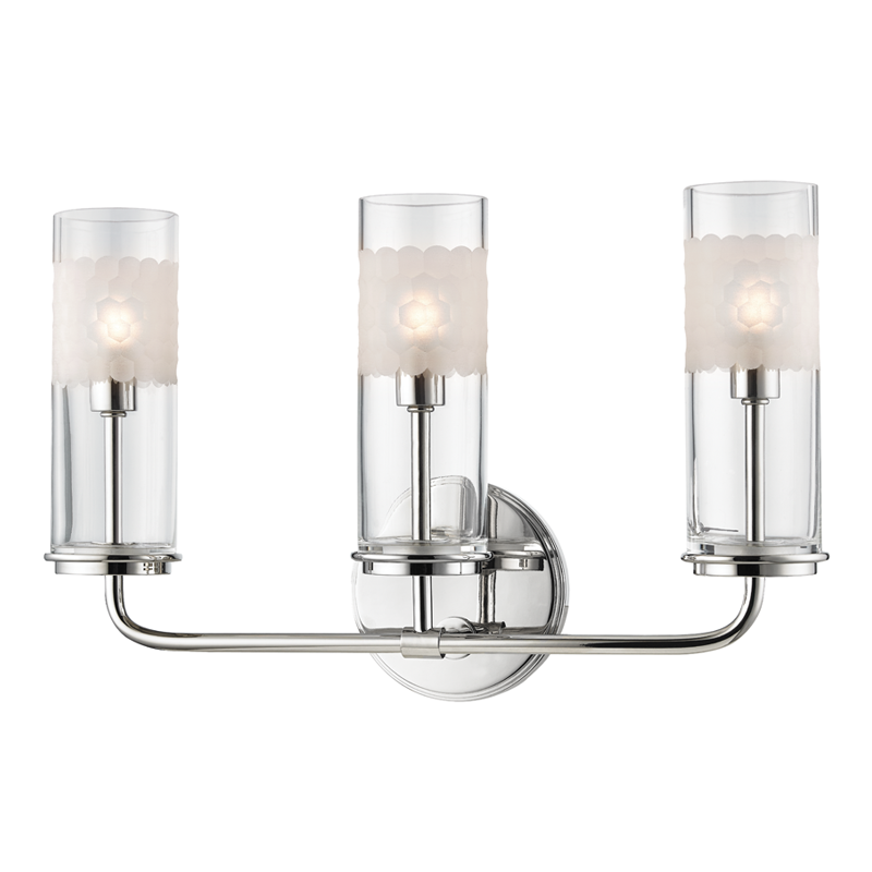Wentworth 3 Light Wall Sconce-Hudson Valley-HVL-3903-PN-Wall LightingPolished Nickel-2-France and Son