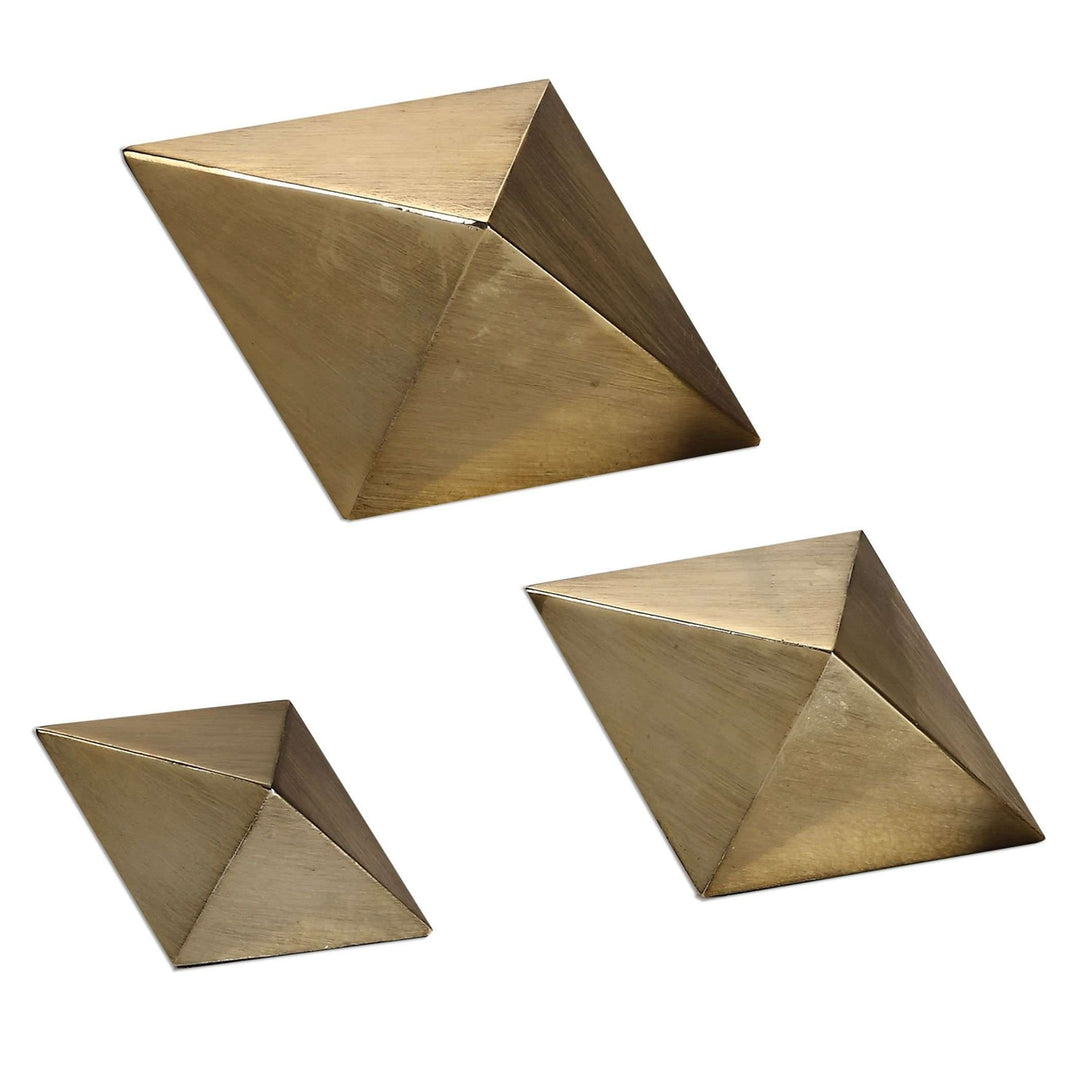 Rhombus Champagne Accents, S/3-Uttermost-UTTM-20007-Decor-1-France and Son