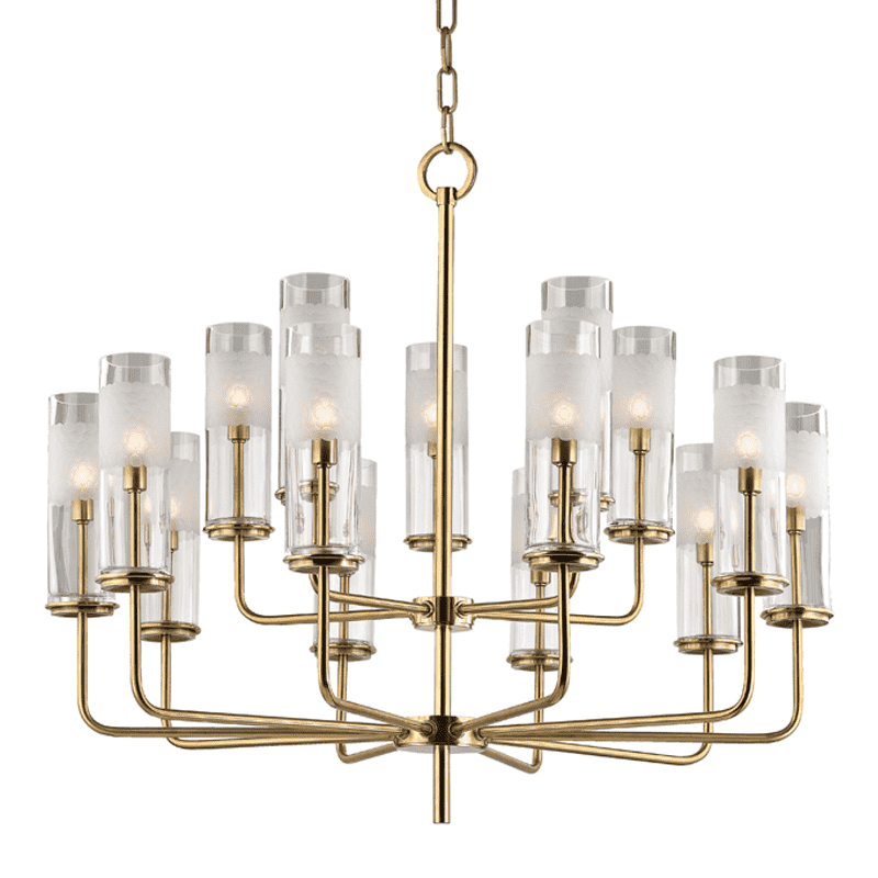 Wentworth Chandelier-Hudson Valley-HVL-3930-AGB-ChandeliersAged Brass-15Lt-3-France and Son