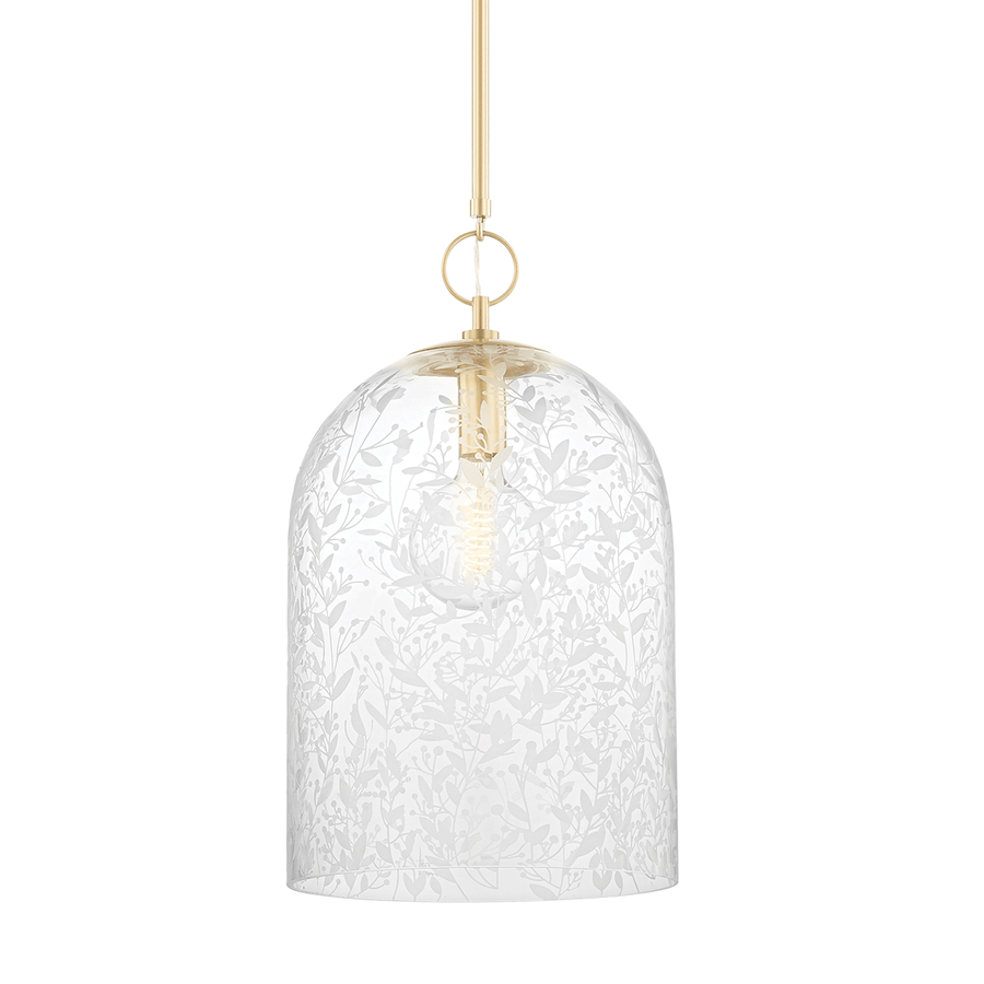 Belleville 1 Light Pendant - Large-Hudson Valley-HVL-7514-AGB-PendantsAged Brass-1-France and Son