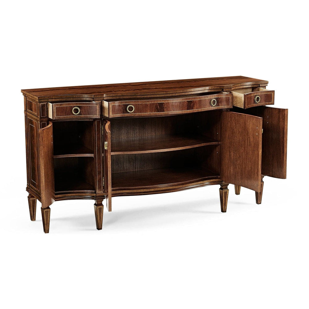 Buckingham Serpentine Mahogany Sideboard-Jonathan Charles-JCHARLES-494662-MAH-Sideboards & Credenzas-2-France and Son