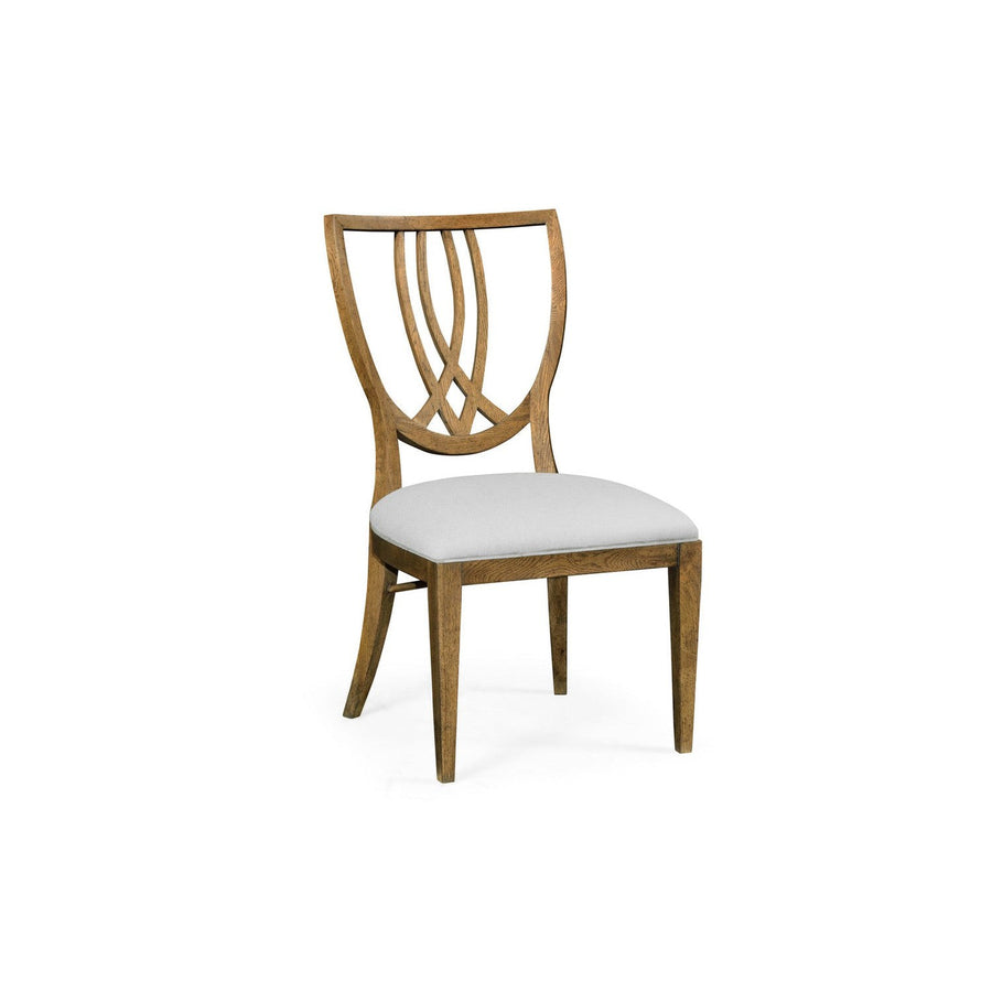 Shield Back English Brown Oak Dining Side Chair-Jonathan Charles-JCHARLES-495877-SC-EBO-DCOM-Dining Chairs-1-France and Son