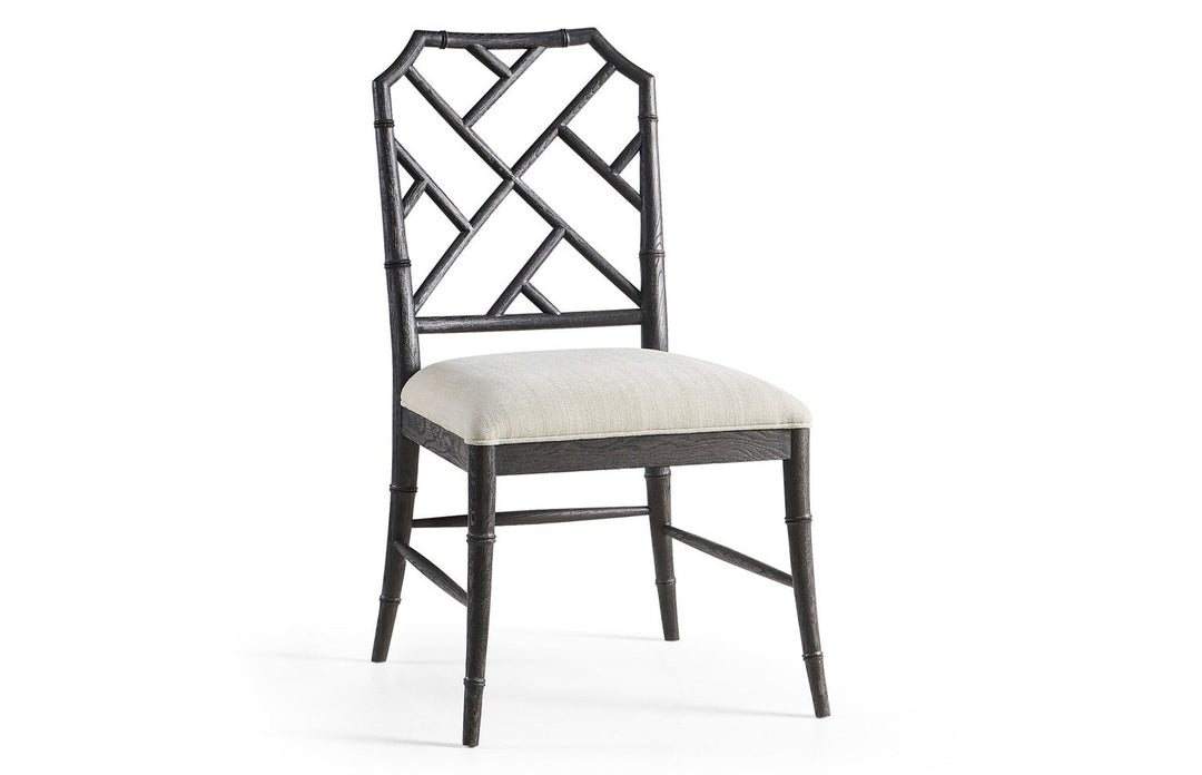 Saros Chippendale Bamboo Side Chair-Jonathan Charles-JCHARLES-003-2-121-EBO-Dining ChairsDry Ebonized Black-5-France and Son