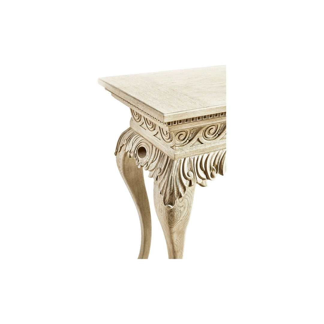 Incus Carved Console Table-Jonathan Charles-JCHARLES-002-3-440-CHK-Console TablesWhite-7-France and Son