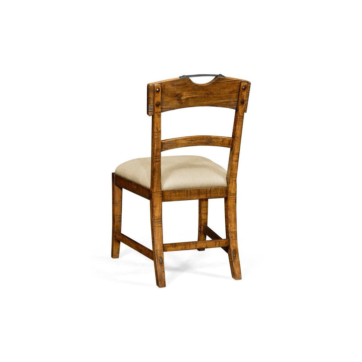 Casual Planked Dining Side Chair-Jonathan Charles-JCHARLES-491076-SC-DTD-F400-Dining ChairsDark Driftwood-3-France and Son