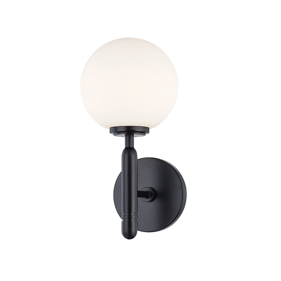 Mina 1 Light Wall Sconce-Mitzi-HVL-H313101-BLK-Outdoor Wall SconcesBlack-1-France and Son