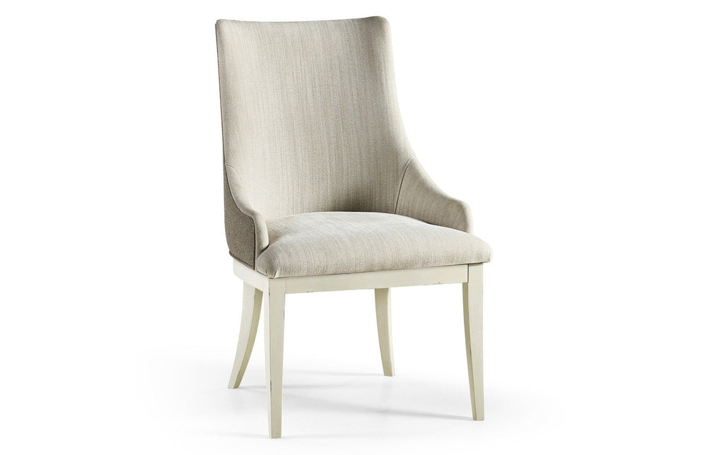 Aurora Upholstered Side Chair-Jonathan Charles-JCHARLES-003-2-132-CHK-Dining ChairsChalk White Wood-2-France and Son