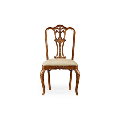 18th Century Dining Side Chair-Jonathan Charles-JCHARLES-492476-SC-MAH-F200-Dining ChairsMahogany & Skipper-8-France and Son