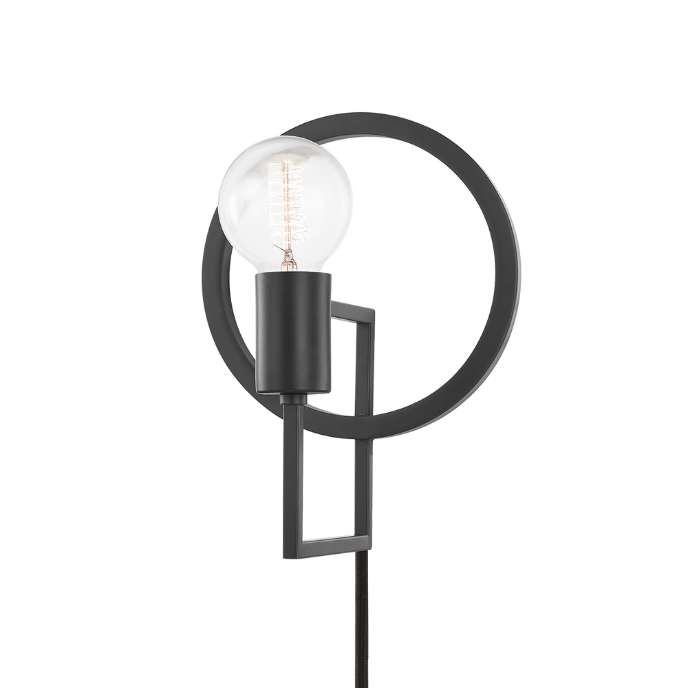 Tory 1 Light Portable Wall Sconce-Mitzi-HVL-HL637201-DKGY-Outdoor Wall SconcesDark Gray-2-France and Son