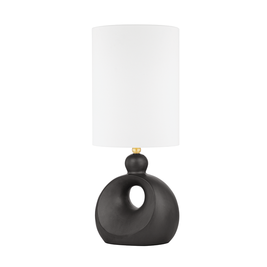 Penonic 1 Light Table Lamp-Hudson Valley-HVL-L1850-AGB/CHM-Table LampsAged Brass/Hematite Ceramic Combo-1-France and Son