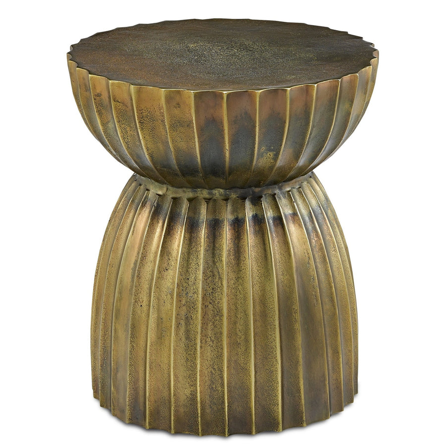 Rasi Table/Stool-Currey-CURY-4000-0075-Side TablesAntique Brass-1-France and Son