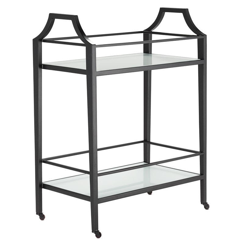 Torrey Black Bar Cart-Currey-CURY-4000-0119-Bookcases & Cabinets-1-France and Son