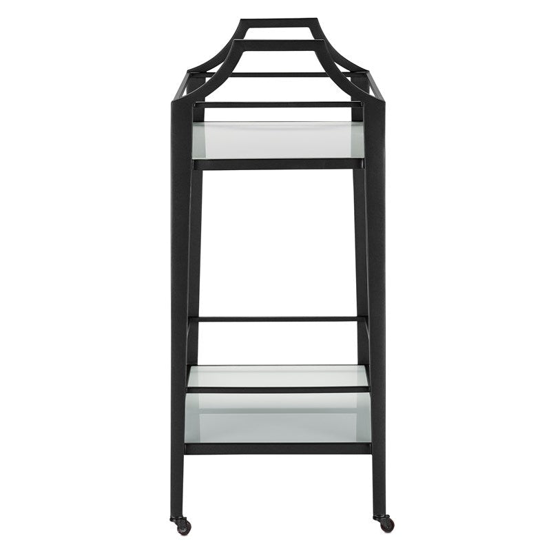 Torrey Black Bar Cart-Currey-CURY-4000-0119-Bookcases & Cabinets-3-France and Son