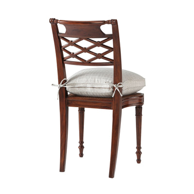 Adorned with Silk Bows Side Chair - Set of 2-Theodore Alexander-THEO-4000-275.1AQP-Dining Chairs-2-France and Son