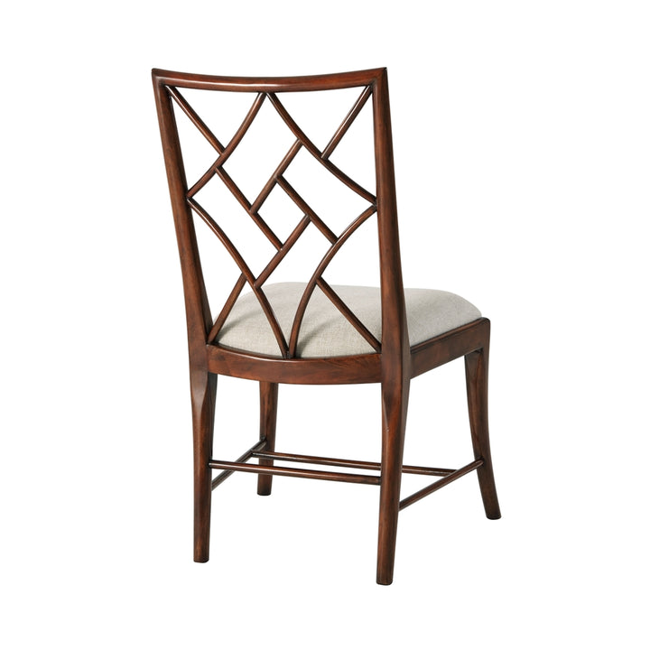 Delicate Trellis Side Chair - Brown - Set of 2-Theodore Alexander-THEO-4000-613.1AWL-Dining Chairs-2-France and Son