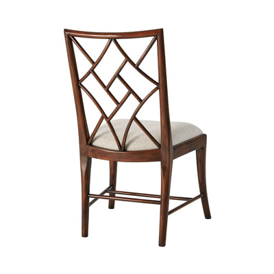 Delicate Trellis Side Chair - Dark Brown - Set of 2-Theodore Alexander-THEO-4000-613.1BFF-Dining Chairs-2-France and Son
