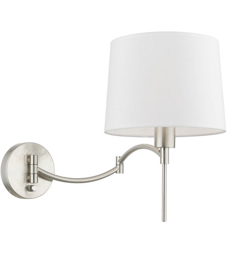 Allison 10 inch Swing Arm Wall Lamp-Livex Lighting-LIVEX-40044-91-Wall LightingBrushed Nickel-2-France and Son