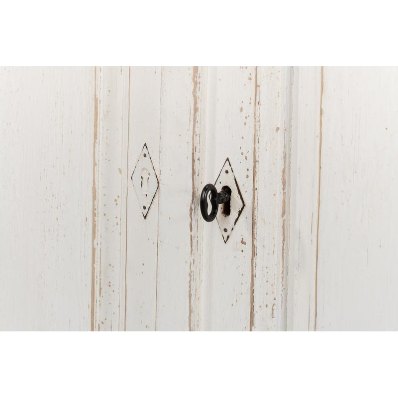 Antique White Wash Sideboard 4 Door-SARREID-SARREID-40116-Sideboards & Credenzas-9-France and Son