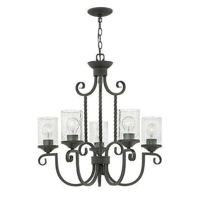 Casa Chandelier Olde Black With Clear Seedy-Hinkley Lighting-HINKLEY-4015OL-CL-Chandeliers-1-France and Son