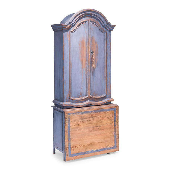 Blue Dress Writing Cabinet-SARREID-SARREID-40264-Bookcases & Cabinets-3-France and Son