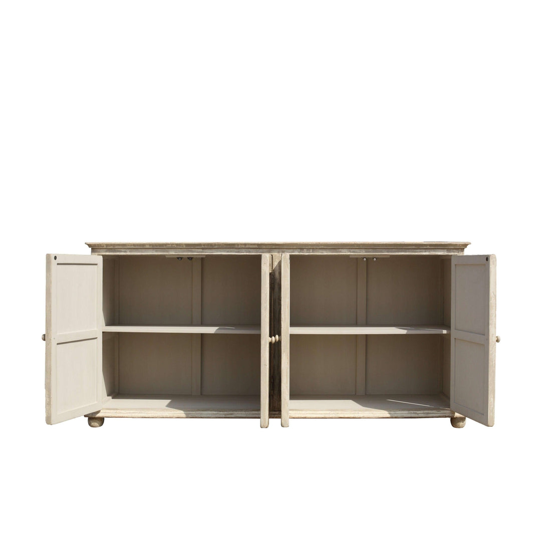 Pie Crust Door Cabinet-SARREID-SARREID-29939-Sideboards & Credenzas-3-France and Son