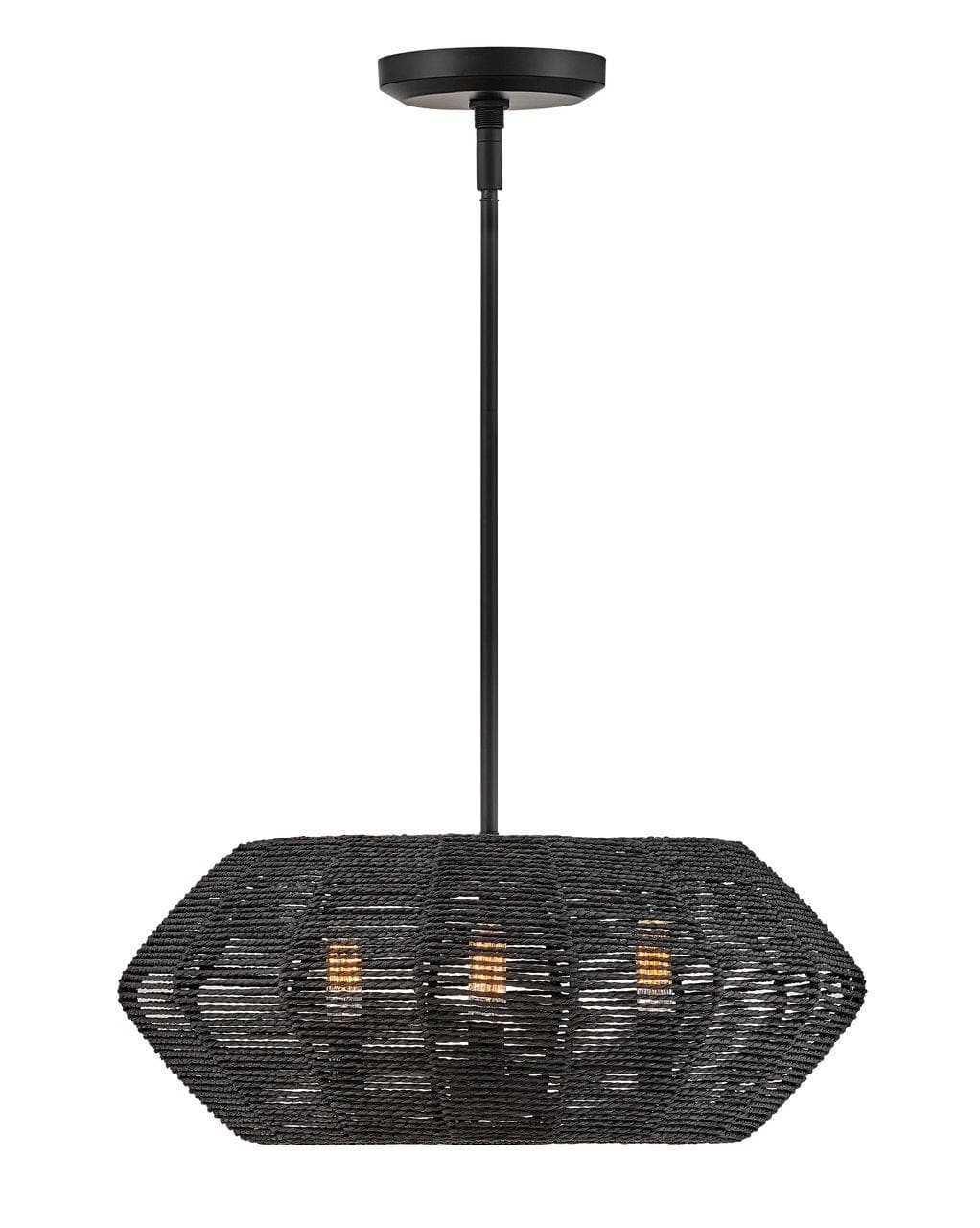 Luca Small Convertible Drum-Hinkley Lighting-HINKLEY-40383BLK-ChandeliersBlack-2-France and Son