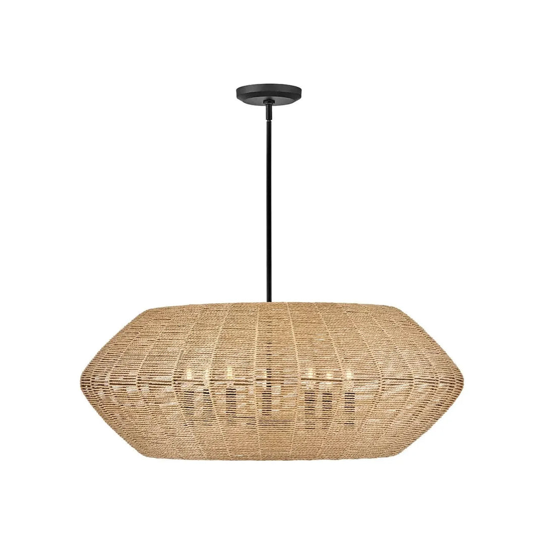 Luca Large Convertible Drum-Hinkley Lighting-HINKLEY-40385BLK-CML-ChandeliersCream-3-France and Son