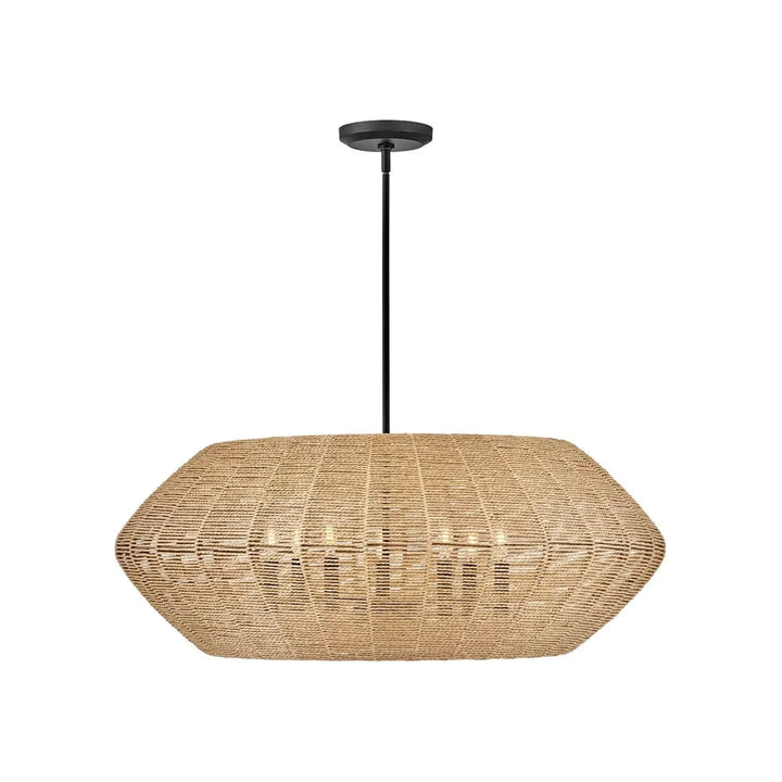 Luca Large Convertible Drum-Hinkley Lighting-HINKLEY-40385BLK-CML-ChandeliersCream-3-France and Son