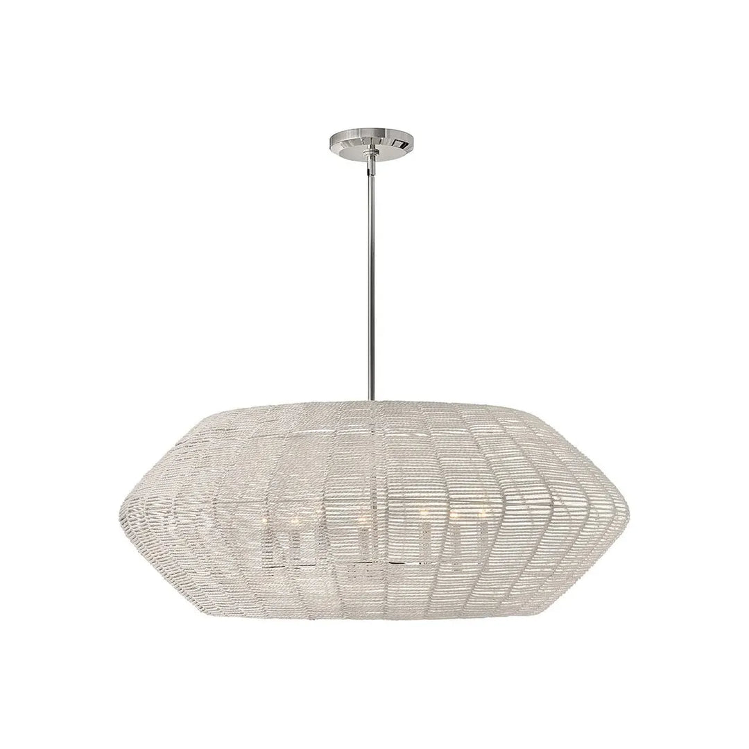 Luca Large Convertible Drum-Hinkley Lighting-HINKLEY-40385PCM-ChandeliersWhite-2-France and Son